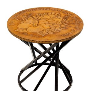 Twisted leg accent table-4