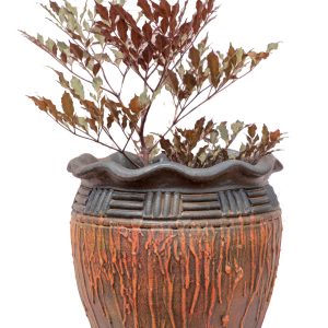 Decorative clay pot 08