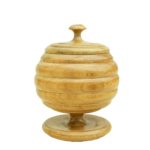 Wooden decorative bowl with cover